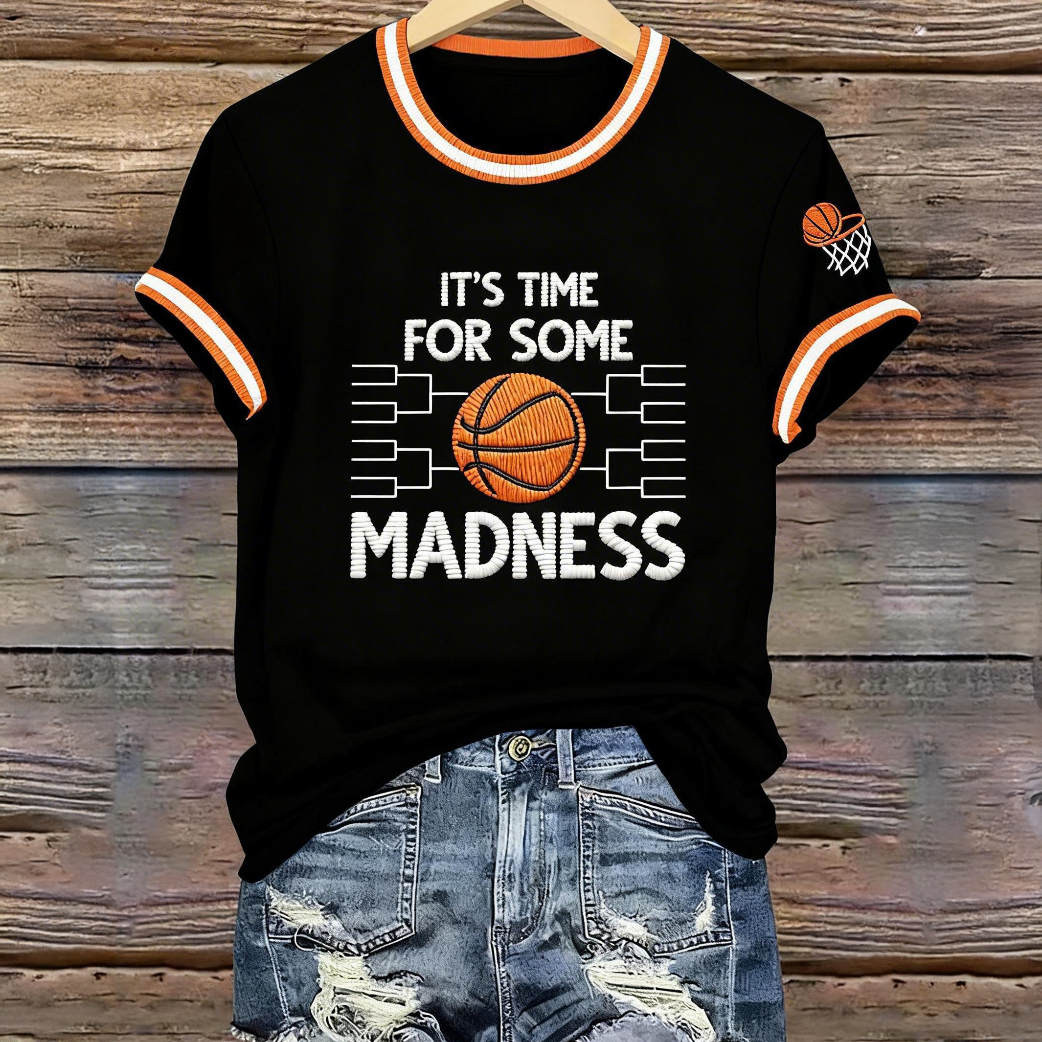 It's Time For Some Madness T-Shirt Basketball Clothes Cool Gift For Mother's Day