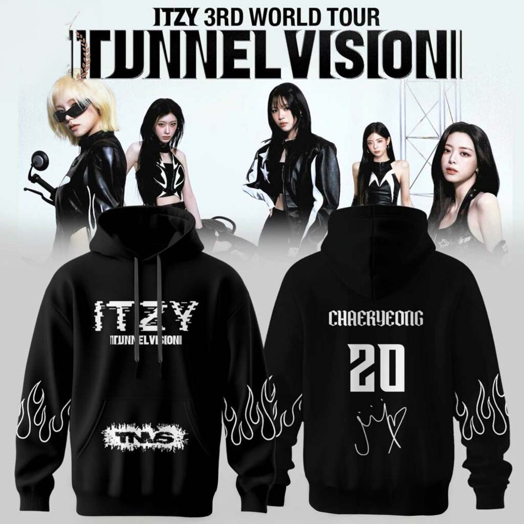 ITZY 3rd World Tour Hoodie Chaeryeong 20 Hoodie ITZY Merch Gifts For Girlfriend ITZY 3rd World Tour Hoodie Chaeryeong 20 Hoodie ITZY Merch Gifts For Girlfriend