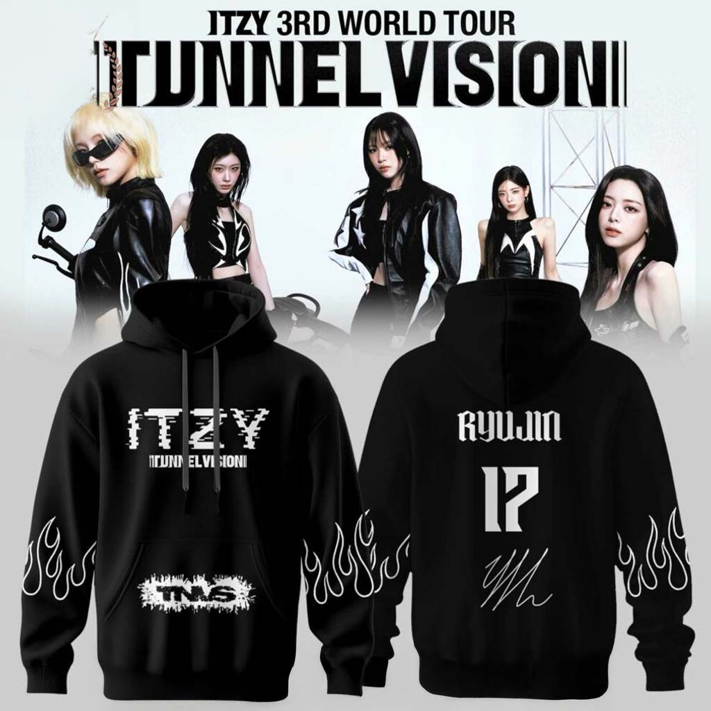 ITZY 3rd World Tour Hoodie Ryujin 17 Hoodie ITZY Merch Gifts For Sister Music Lovers