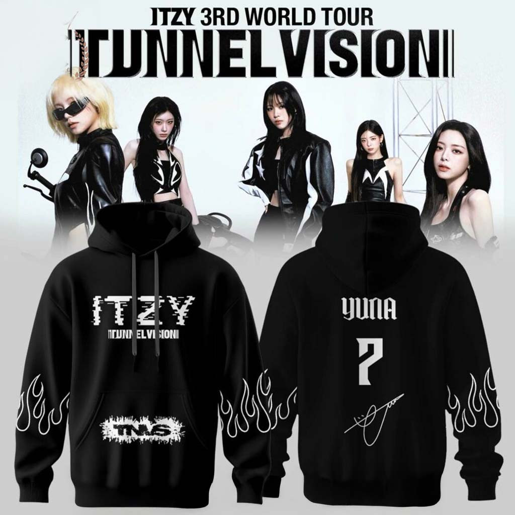 ITZY 3rd World Tour Hoodie Yuna 7 Hoodie ITZY Merch Gifts For Music Fans
