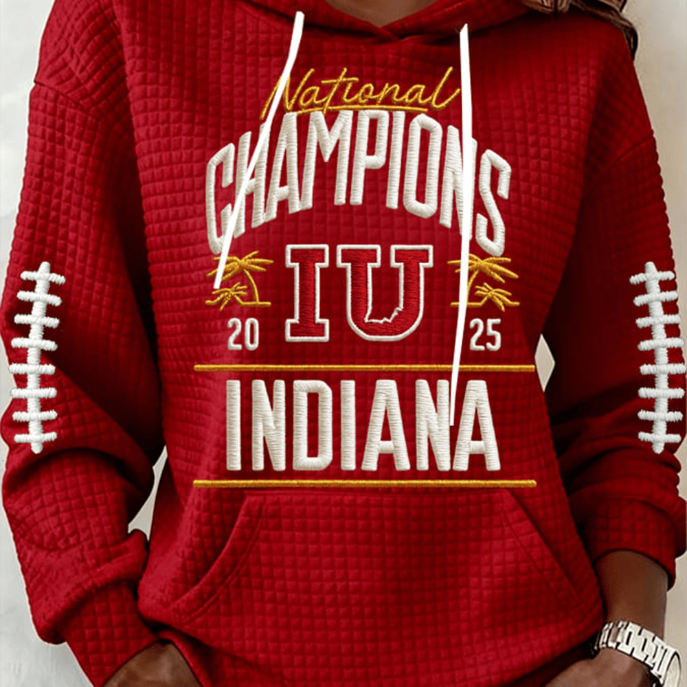 IU National Championship Hoodie Game Day Football Hooded Sweatshirt Fan Gears