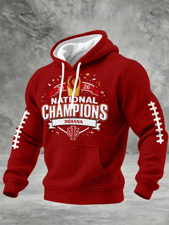 IU National Championship Merch Hoodie Indiana National Champions Hoodie Gameday Womens Clothes Red