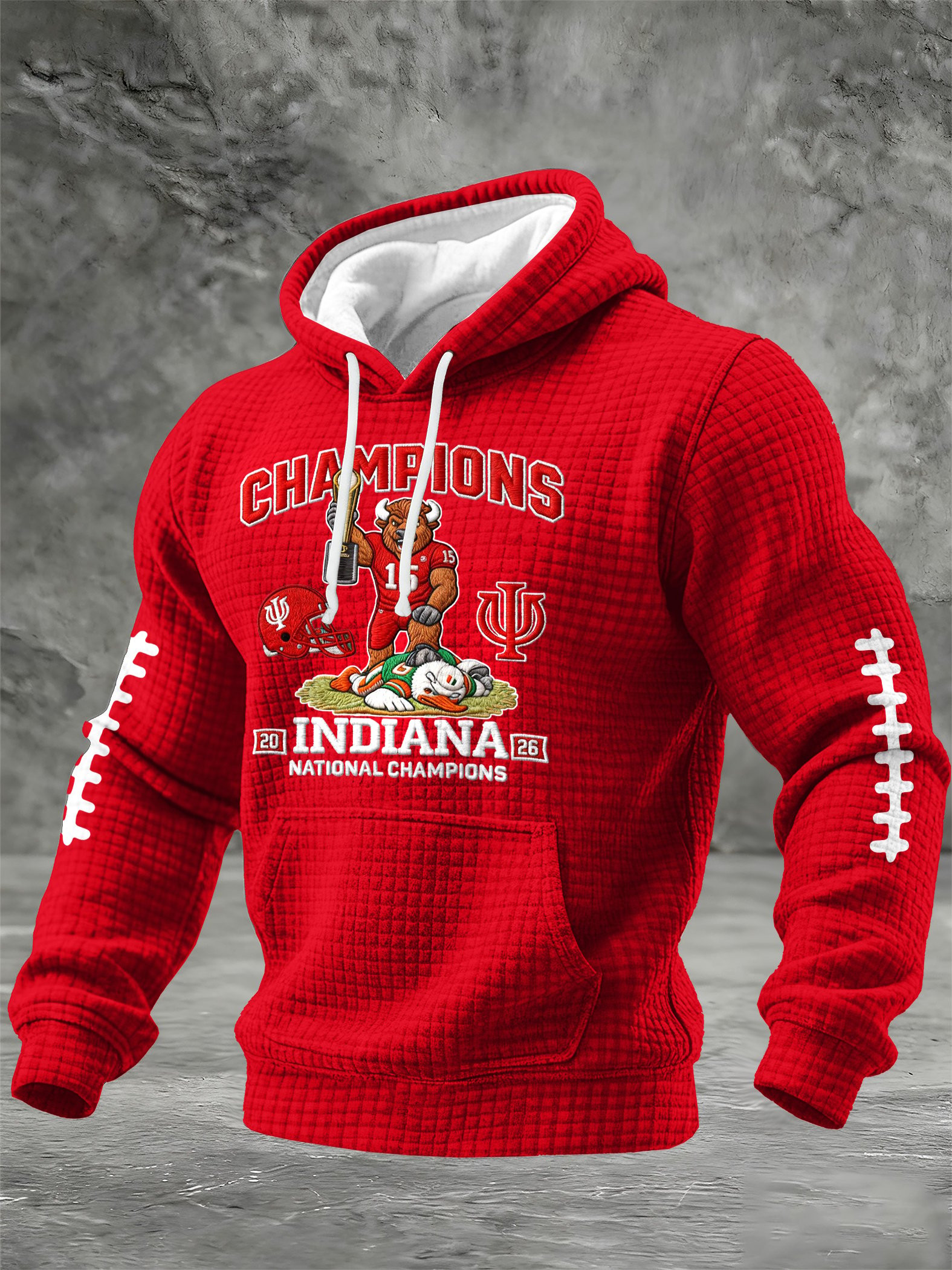 IU National Championship Merch Indiana National Champions Hoodie Indiana Football IH Merch Red