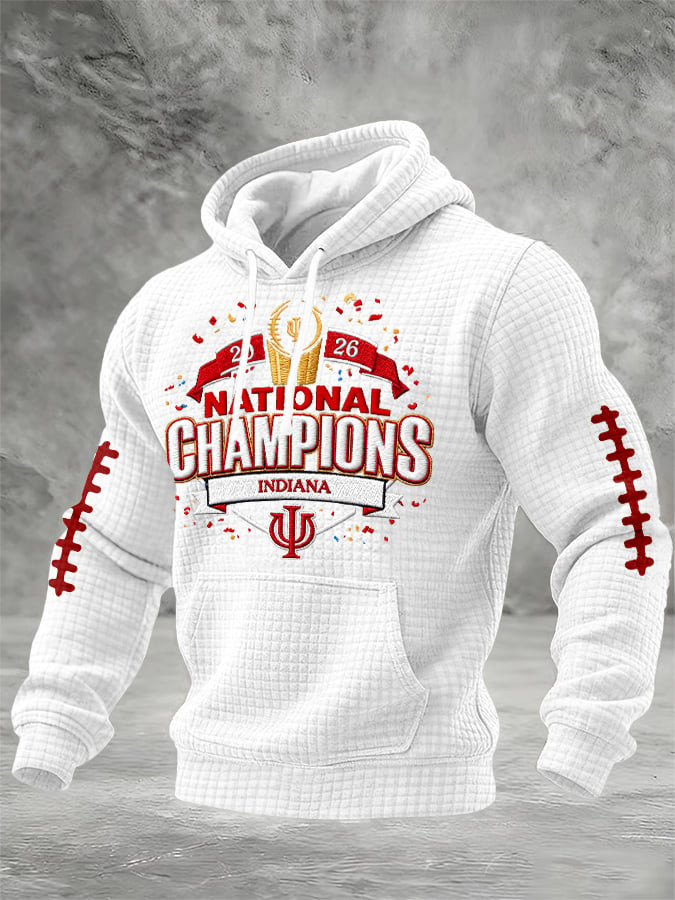 IU National Championship Merch Indiana National Champions Hoodie Indiana Football Merch White IU National Championship Merch Indiana National Champions Hoodie Indiana Football Merch White