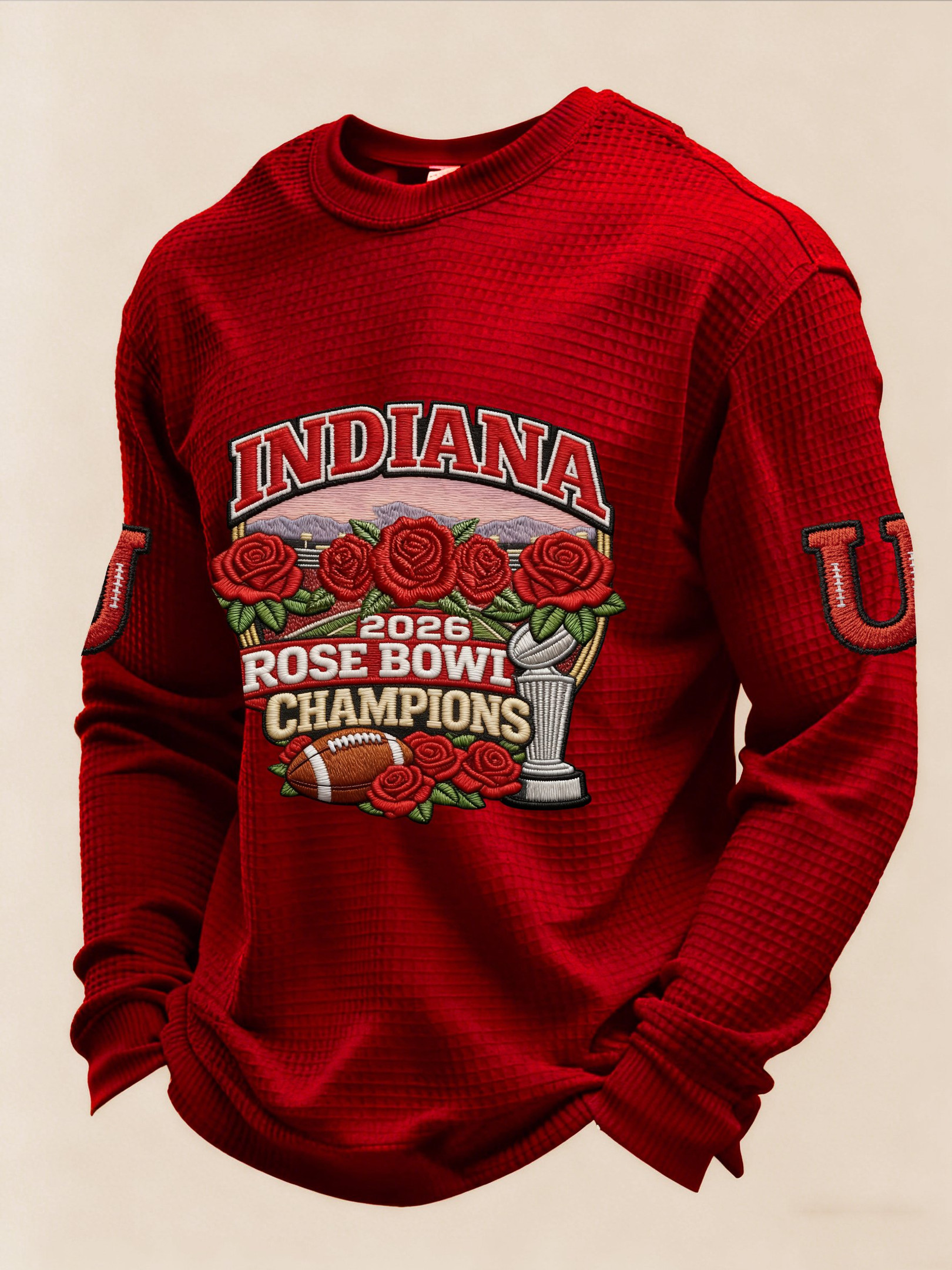 IU National Championship Merch Indiana National Champions Long Sleeve Shirt Game Day Clothes Red