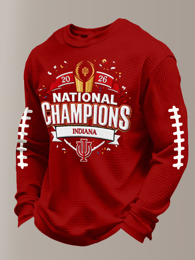 IU National Championship Merch Indiana National Champions Long Sleeve Shirt Indiana Merch Red