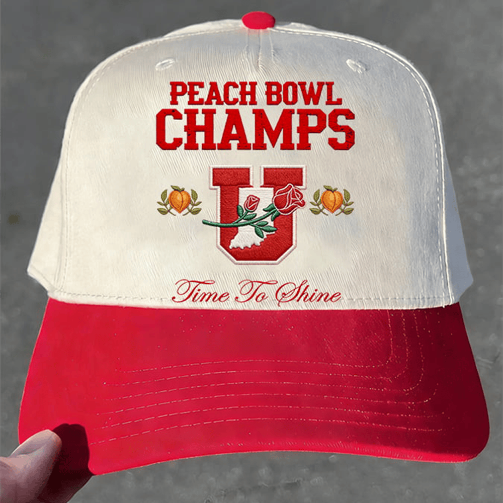 IU Peach Bowl Champs Time To Shine Hat Football Cap Indiana Hoosiers Lover Presents