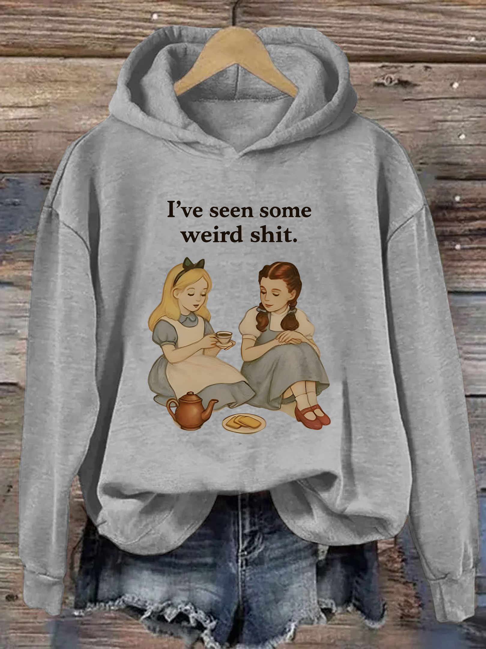 I've Seen Some Weird Shit Hoodie Cartoon Graphic Funny Apparel Present Ideas For Her