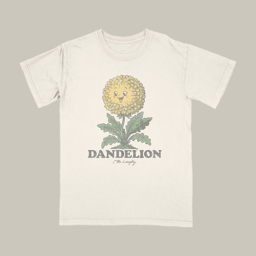 Ivory Groovy Dandelion T-Shirt Ella Langley Clothes Present Idea For Boyfriend