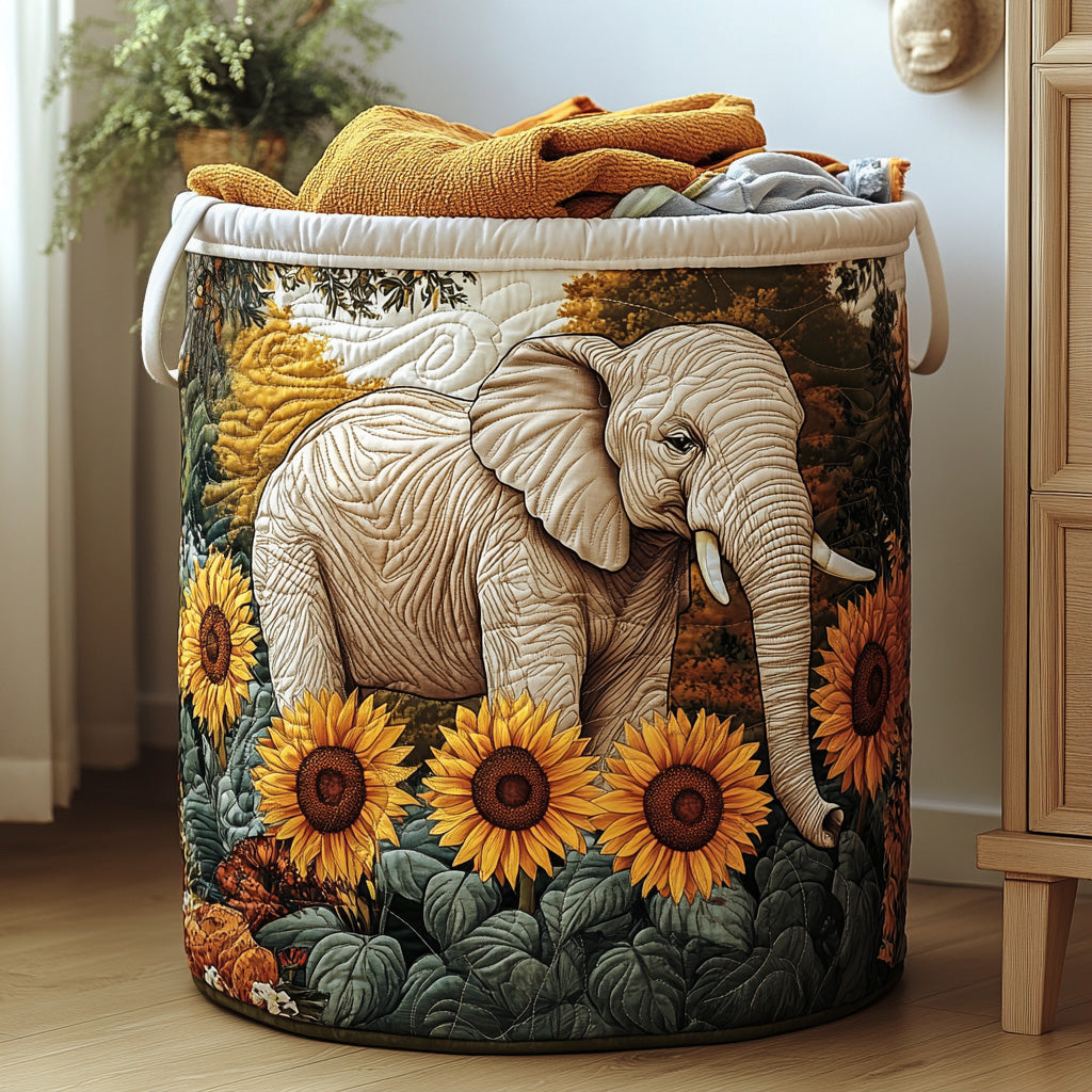 Ivory Haven Quilted Laundry Basket Christmas Merch Gift