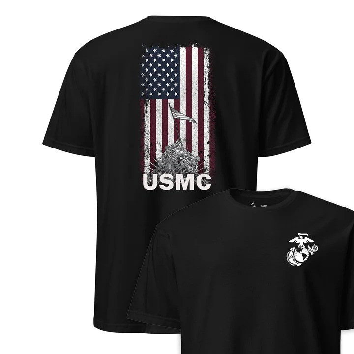 Iwo Jima Tribute T Shirt Marine Corps Heritage Apparel Gift For Veterans And Patriots