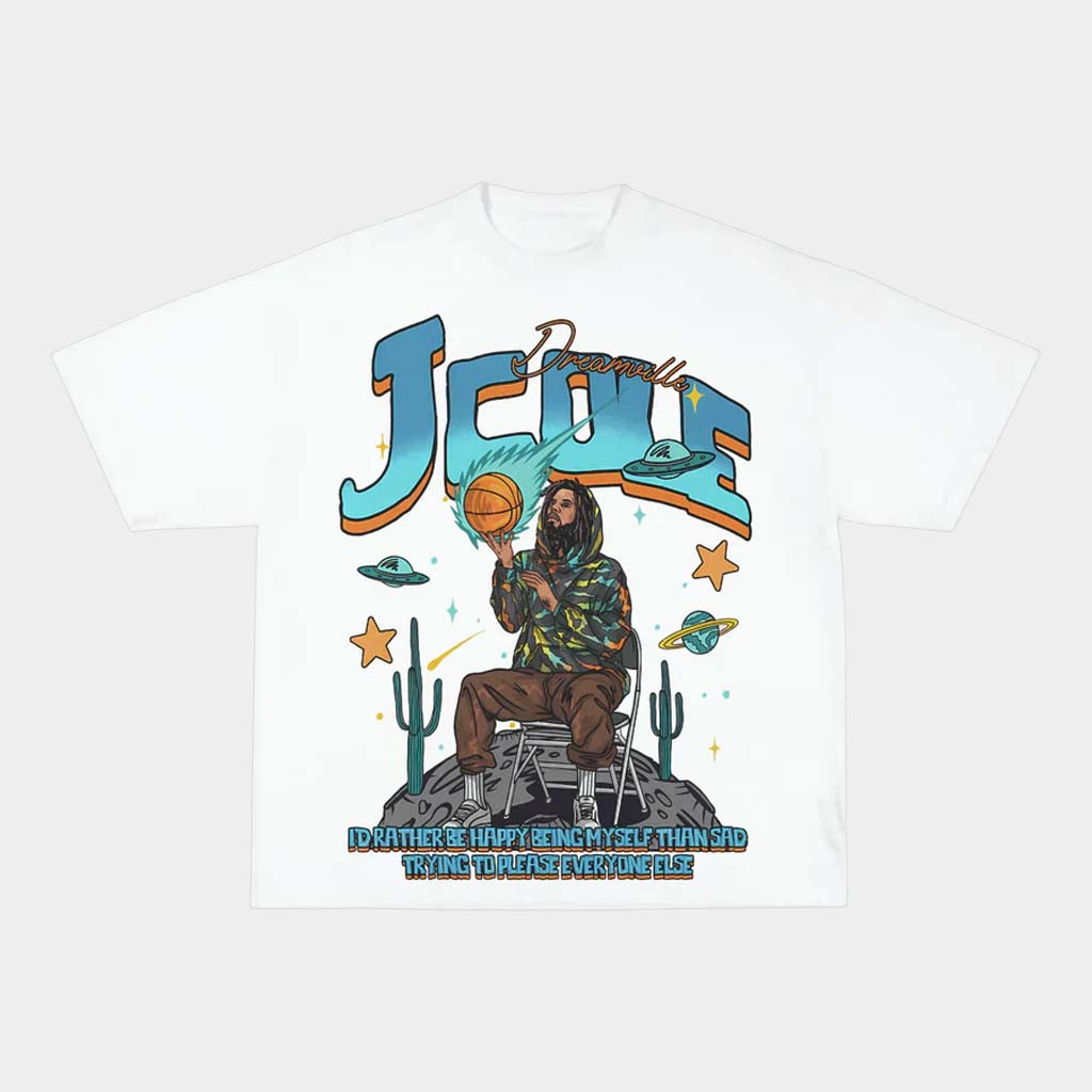 J Cole Merch J Cole Shirt I'd Rather Be Happy Being Myself Than Sad T-Shirt Gifts For Fans