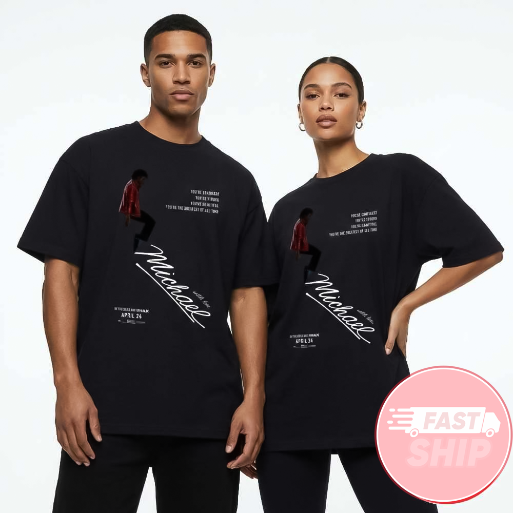 Jaafar Jackson as Michael Jackson Teaser Poster Art Michael 2026 Biopic Movie T-Shirt Fan Gifts