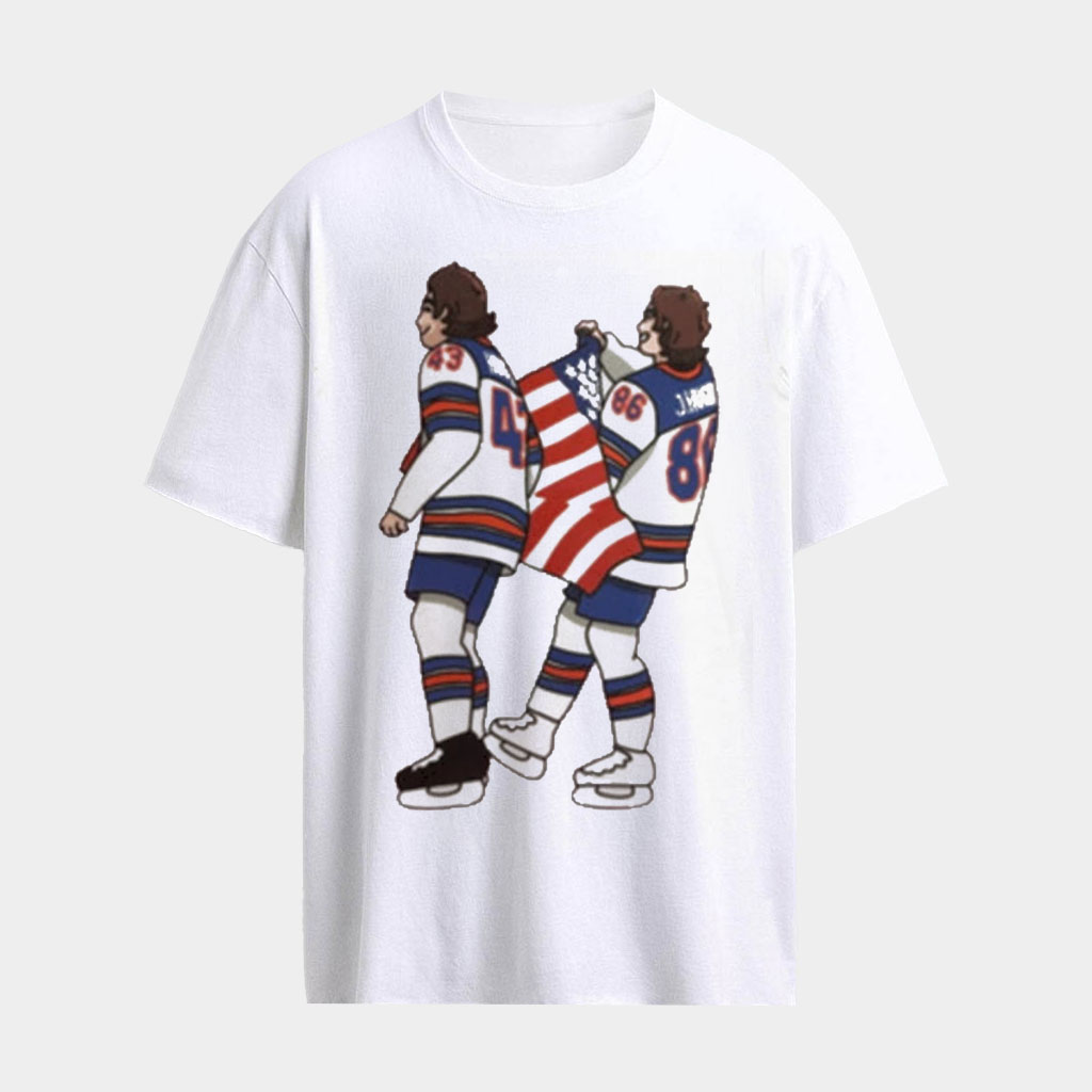Jack and Quinn Hughes USA Flag T-Shirt USA Ice Hockey Winter Olympics 2026 Milano Cortina Shirt