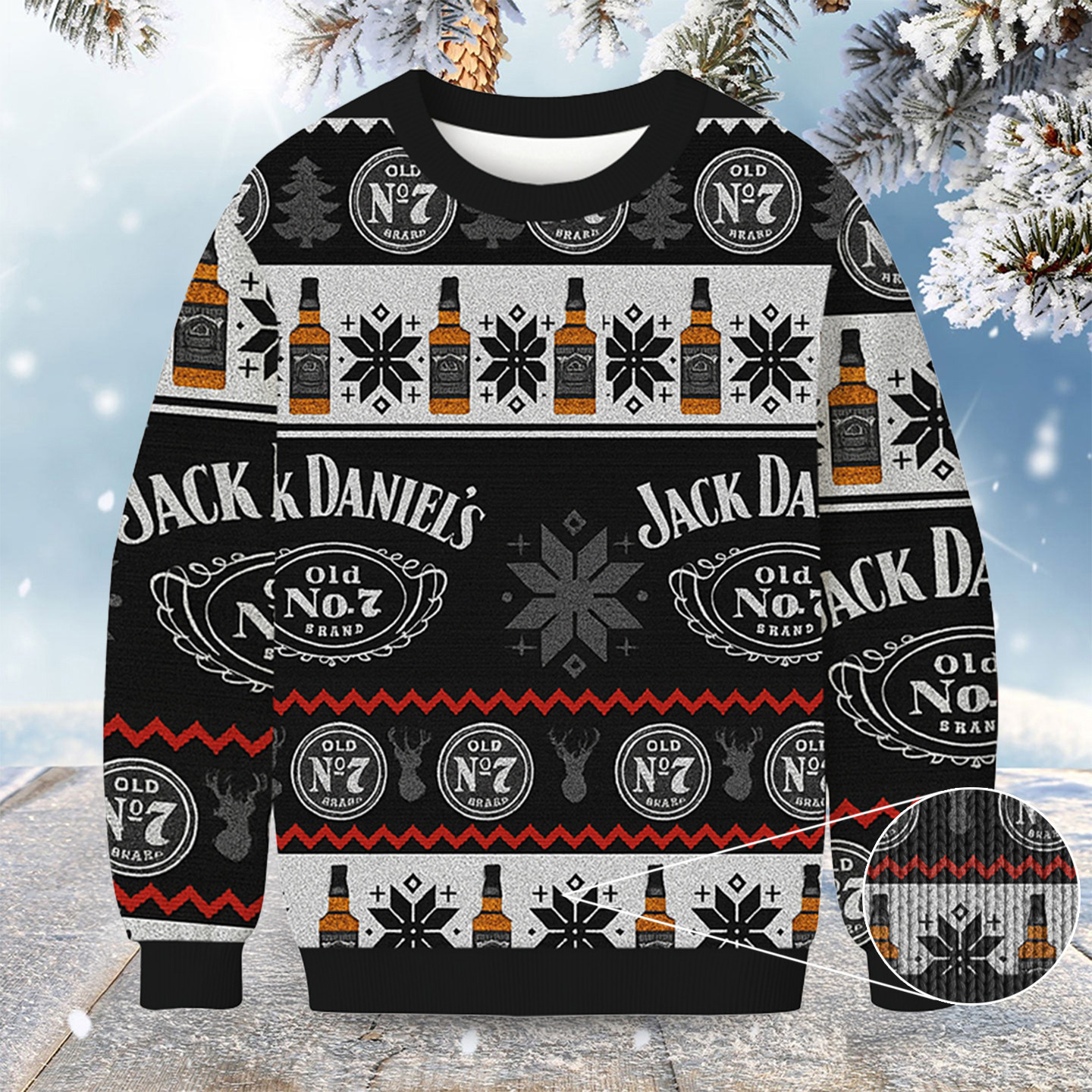 Jack Daniel Christmas Ugly Sweater Adult Christmas Sweater Xmas Gifts For Dad