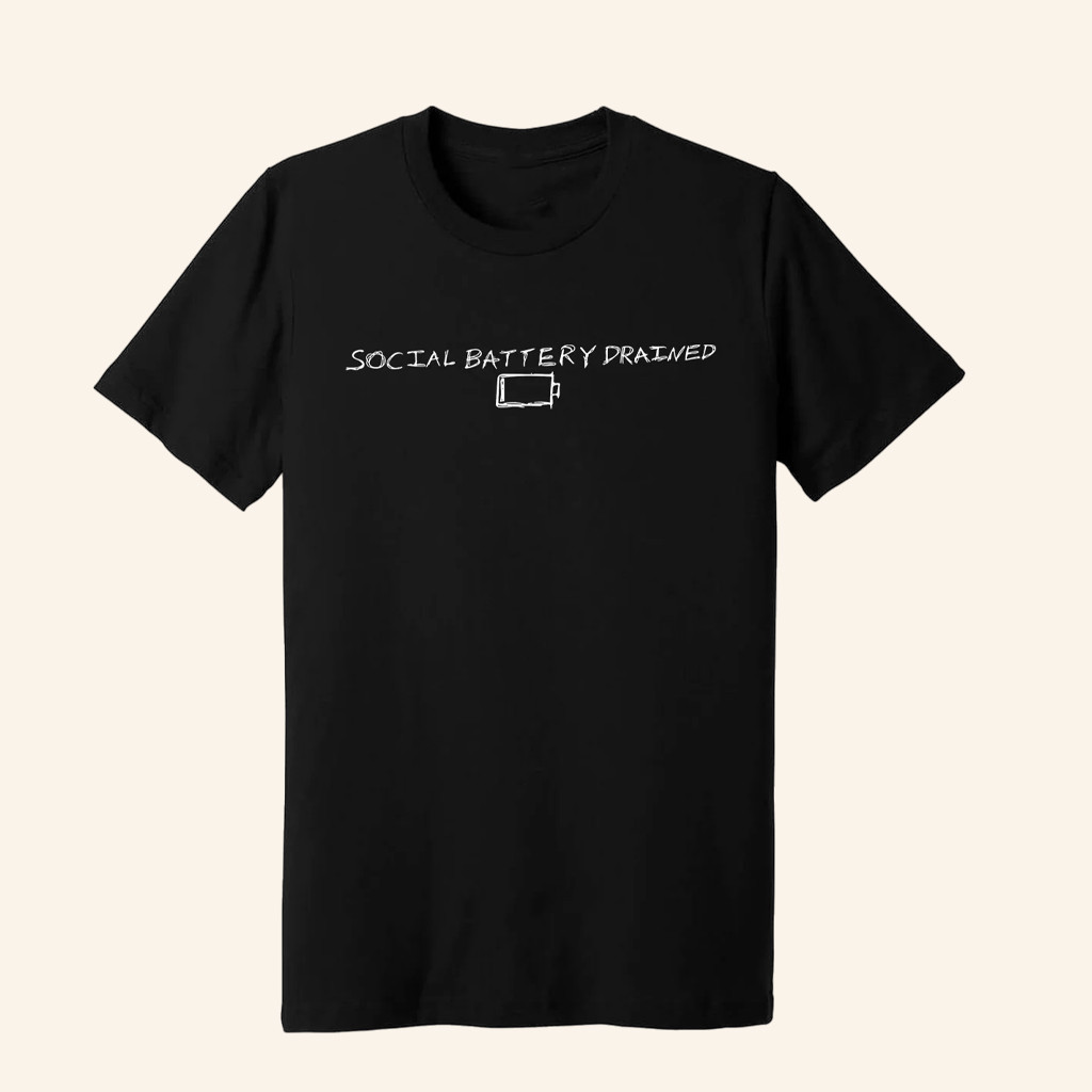 Jack Harris Merch Social Battery Drained T-Shirt Presents For Brother Jack Harris Merch Social Battery Drained T-Shirt Presents For Brother