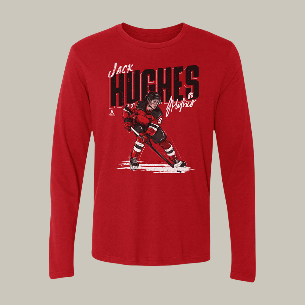 Jack Hughes Chisel Hockey Long Sleeve Shirt USA Hockey Gold Medal Merch Fan Gift For Husband