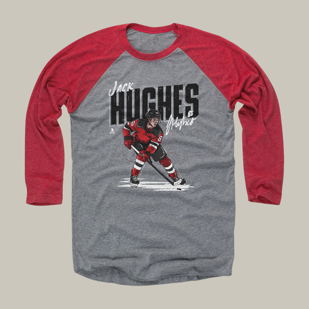 Jack Hughes Chisel Long Sleeve Shirt USA Hockey Team Apparel Gift Idea For Boyfriend