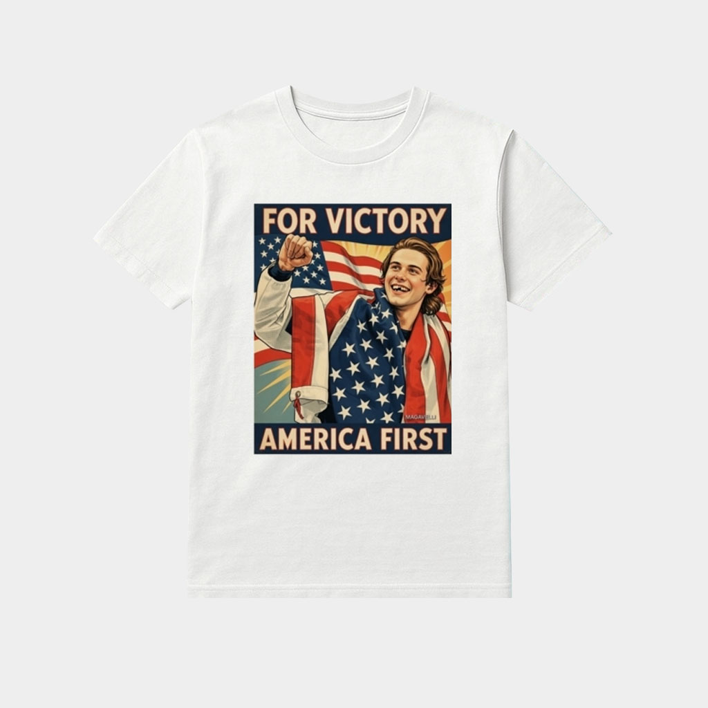 Jack Hughes Missing Teeth For Victory America First Shirt USA Hockey Gold Medal Merch