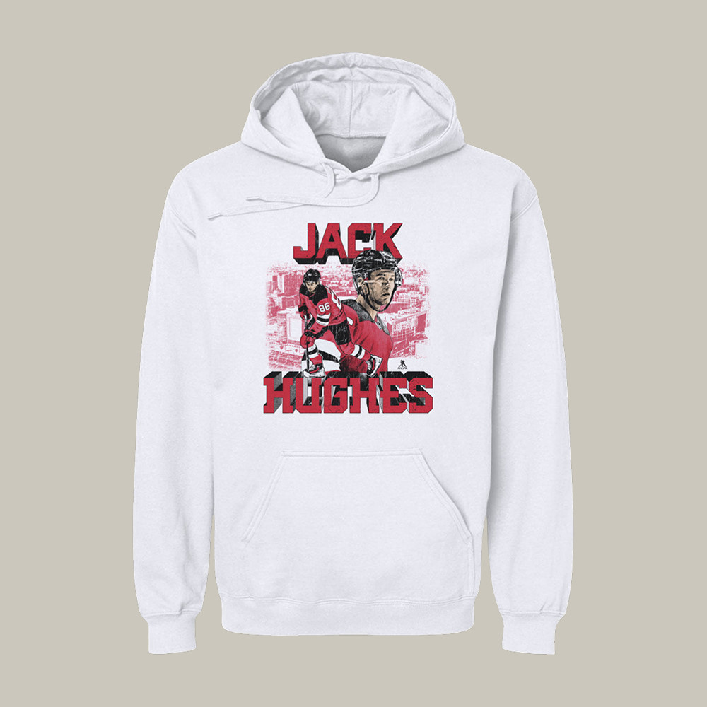 Jack Hughes New Jersey Block Hoodie Team USA Hockey Merch Hockey Fan Gift