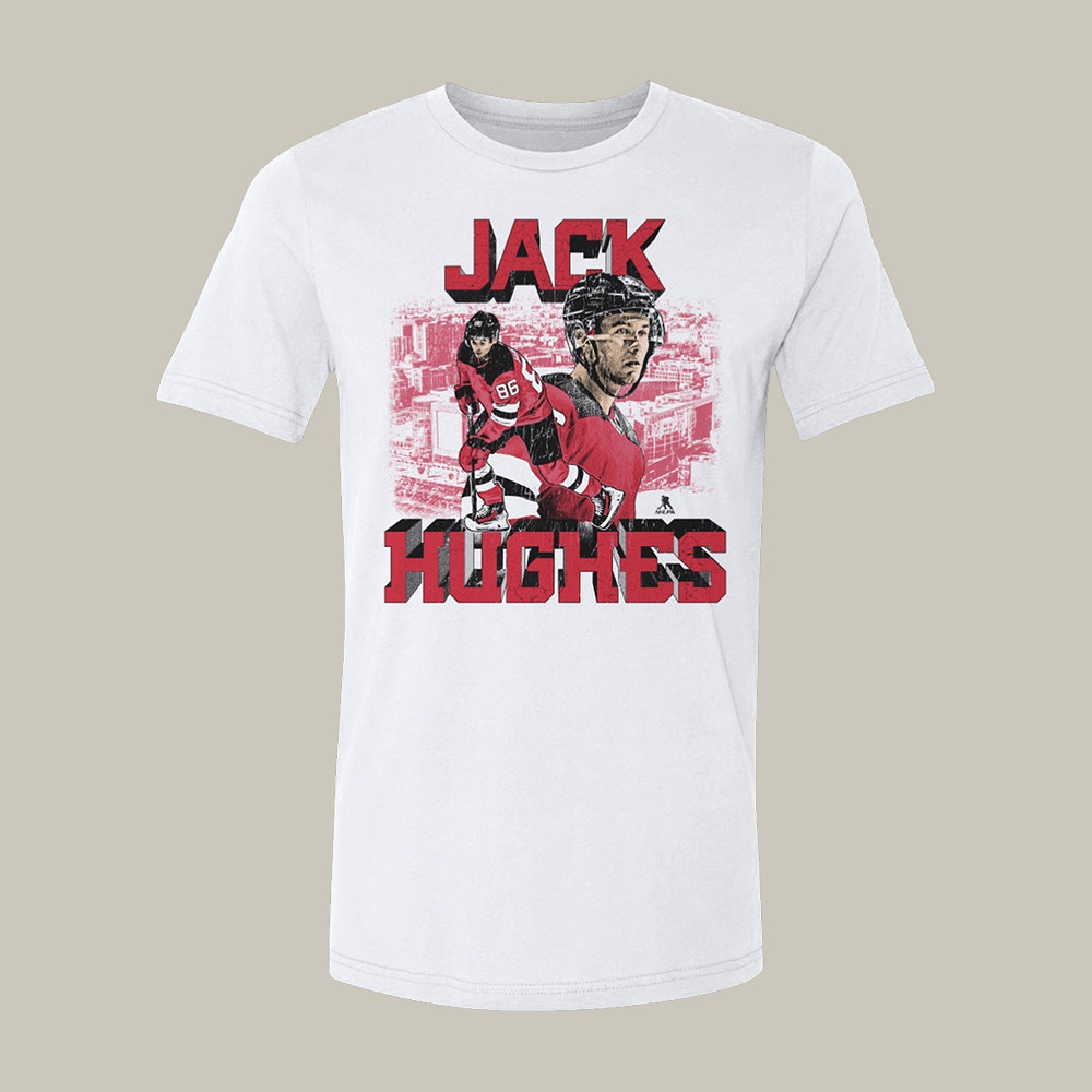 Jack Hughes New Jersey Block T-Shirt Jack Hughes Merch Best Gift For Husband
