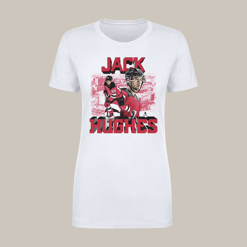 Jack Hughes New Jersey Block T-Shirt Team USA Hockey Merch Olympics Best Hockey Gift