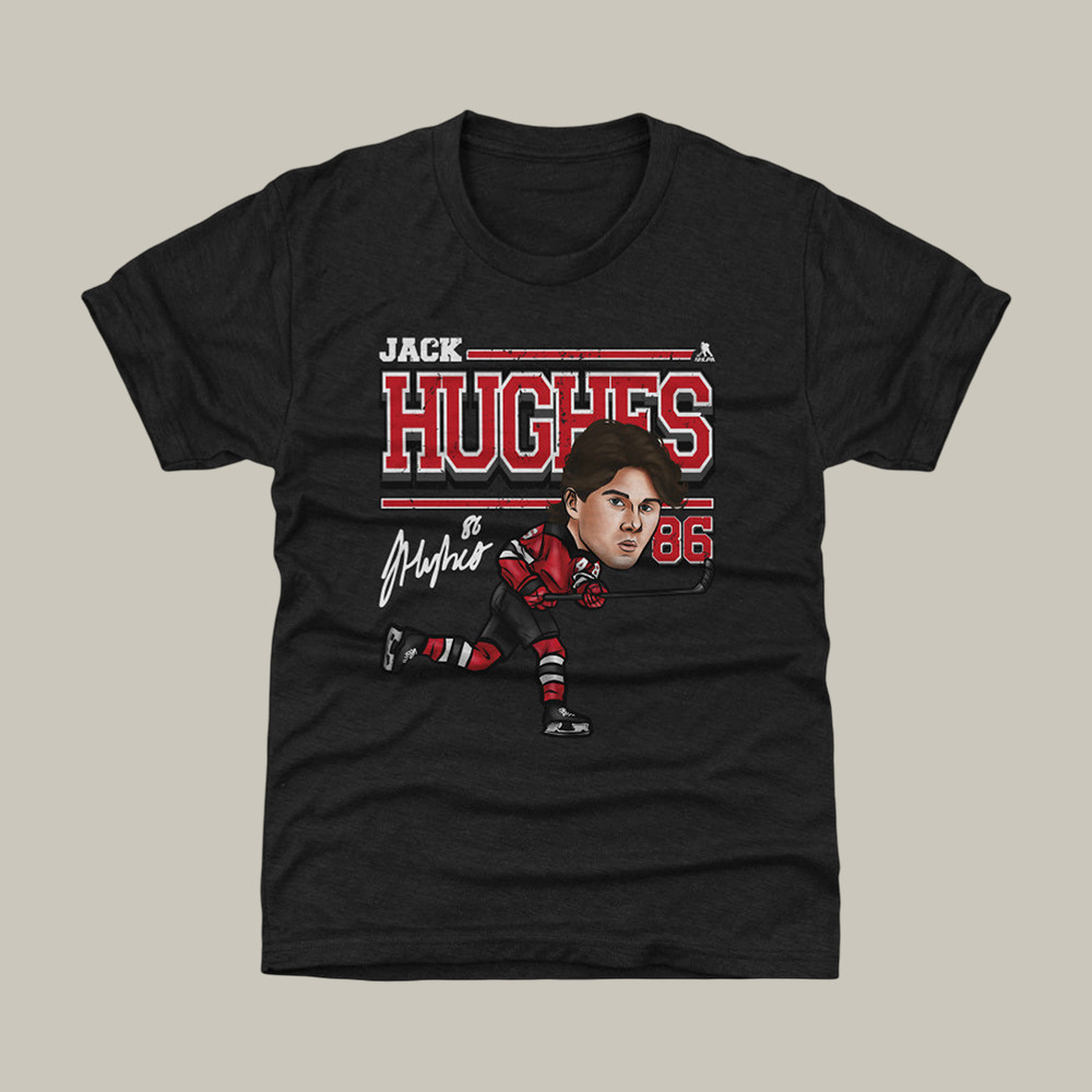 Jack Hughes New Jersey Cartoon T-Shirt 2026 Winter Olympic USA Hockey Team Shirt