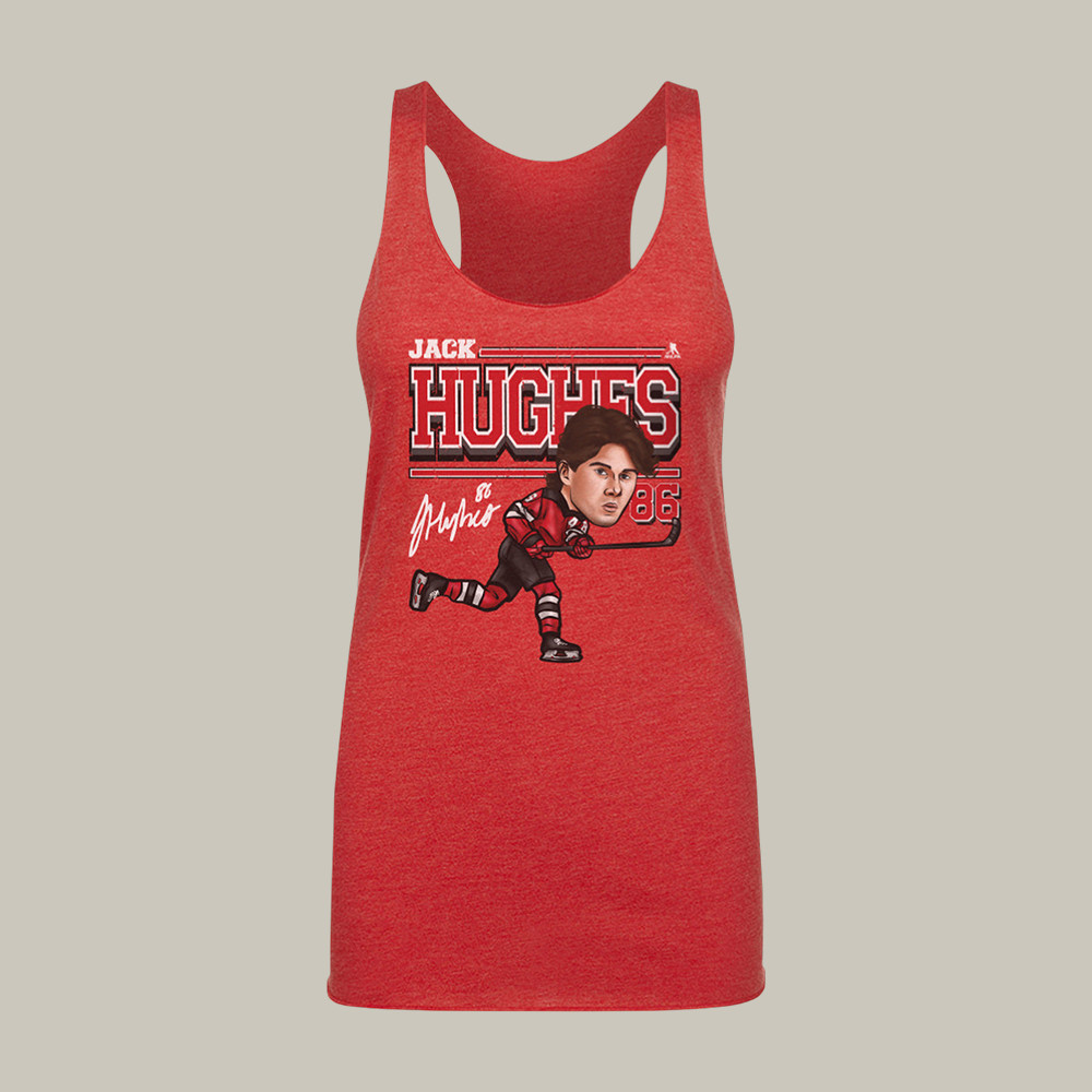 Jack Hughes New Jersey Cartoon Tank Top Winter Olympic 2026 Clothes Hockey Fan Gift