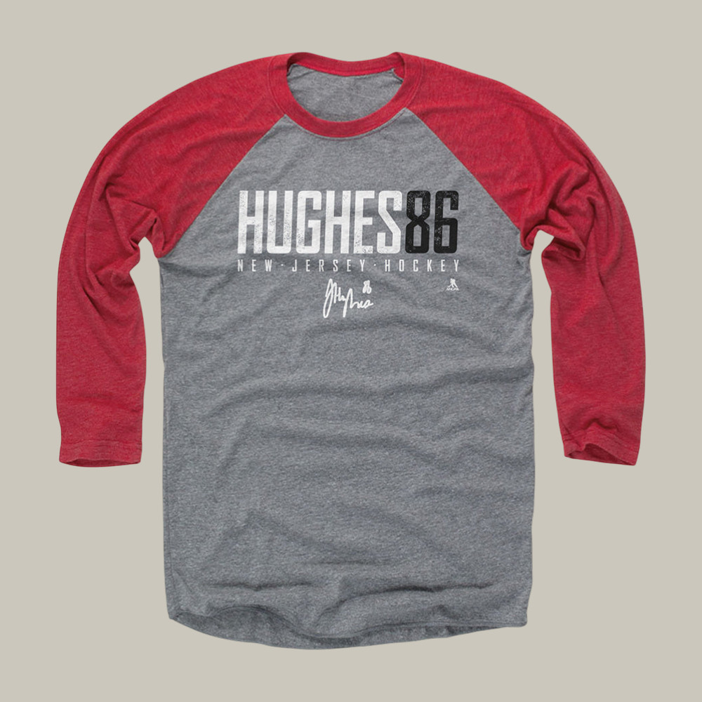 Jack Hughes New Jersey Elite Long Sleeve Shirt Hockey Team USA Merchandise Fan Gift