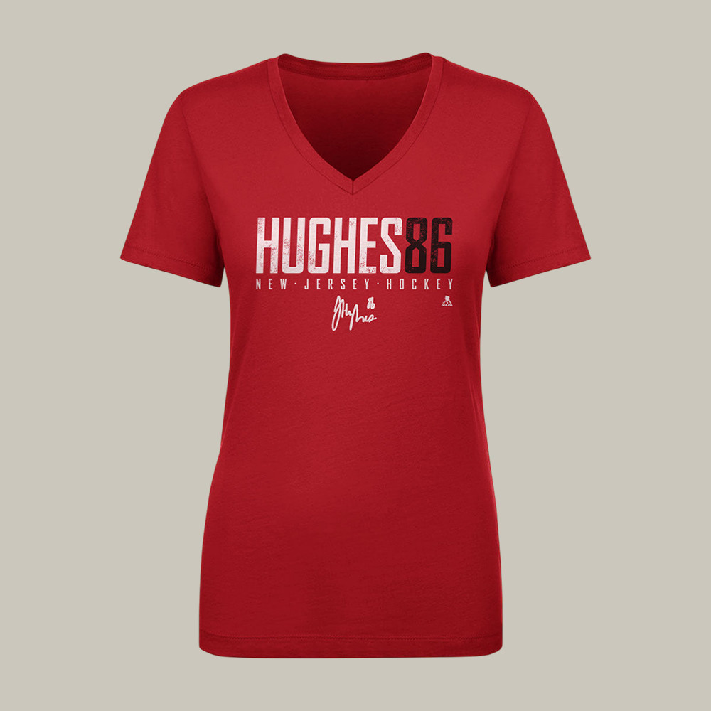 Jack Hughes New Jersey Elite V-Neck Shirt USA Hockey Gold Medal Shirt Hockey Player Gift