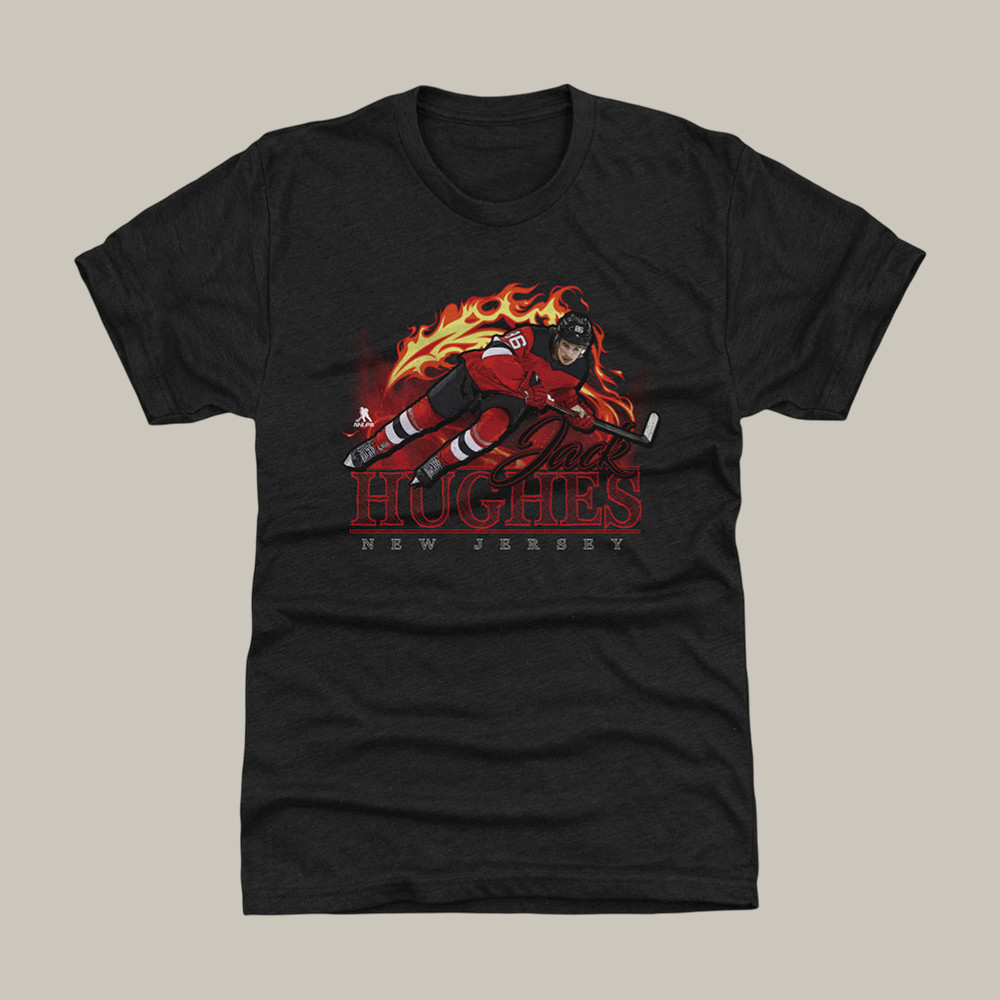 Jack Hughes New Jersey Flame T-Shirt Team USA Hockey Shirt Best Fan Gift For Him