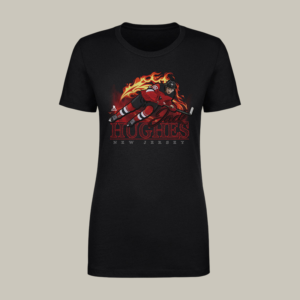 Jack Hughes New Jersey Flame T-Shirt USA Hockey Gold Shirt Hockey Lover Present