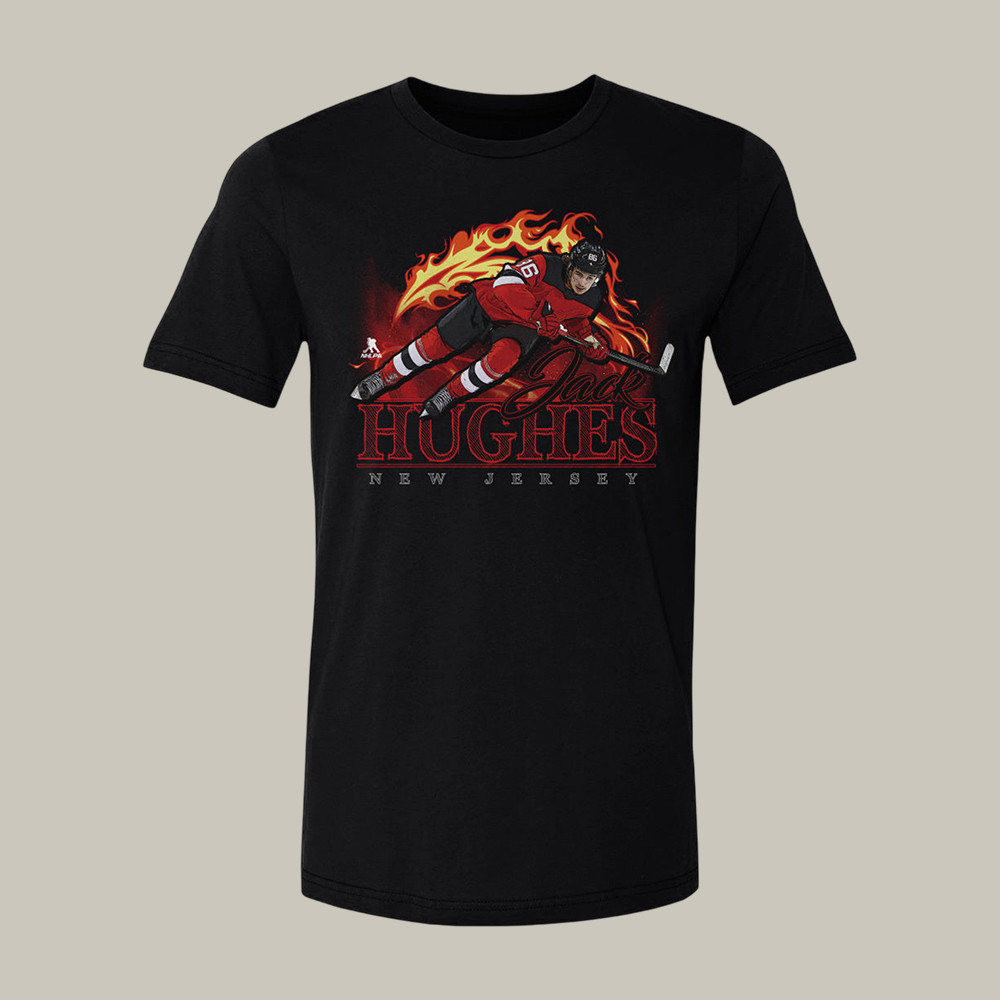 Jack Hughes New Jersey Flame T-Shirt USA Hockey Gold Shirt Present For Men's