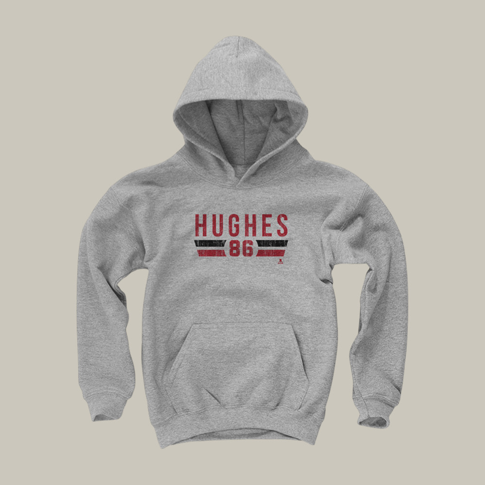 Jack Hughes New Jersey Font Hoodie USA Hockey Gold Medal Hooded Sweatshirt Fan Gear
