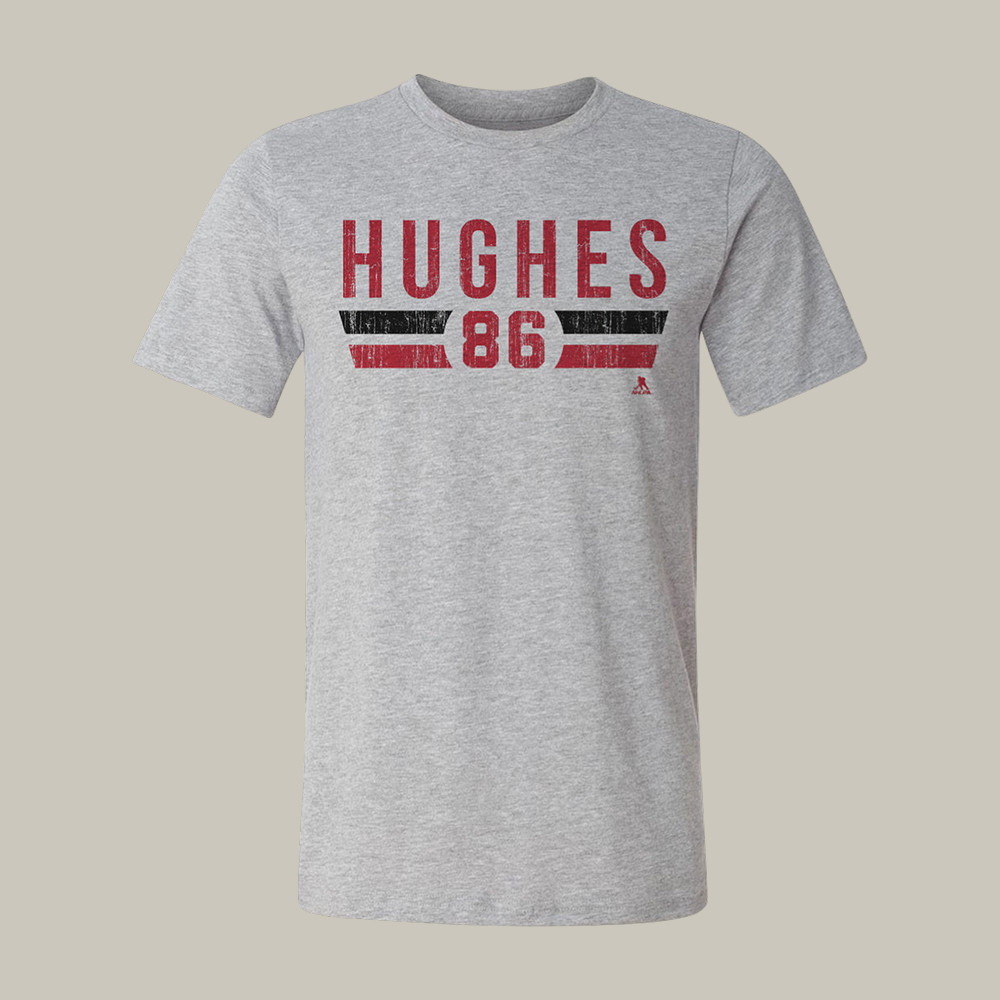 Jack Hughes New Jersey Font T-Shirt Team USA Hockey Merch Olympics Best Fan Gear