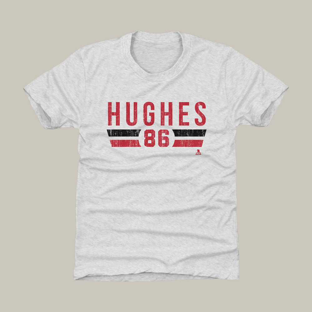 Jack Hughes New Jersey Font T-Shirt Team USA Hockey Merch Olympics Jack Hughes Fan Gear