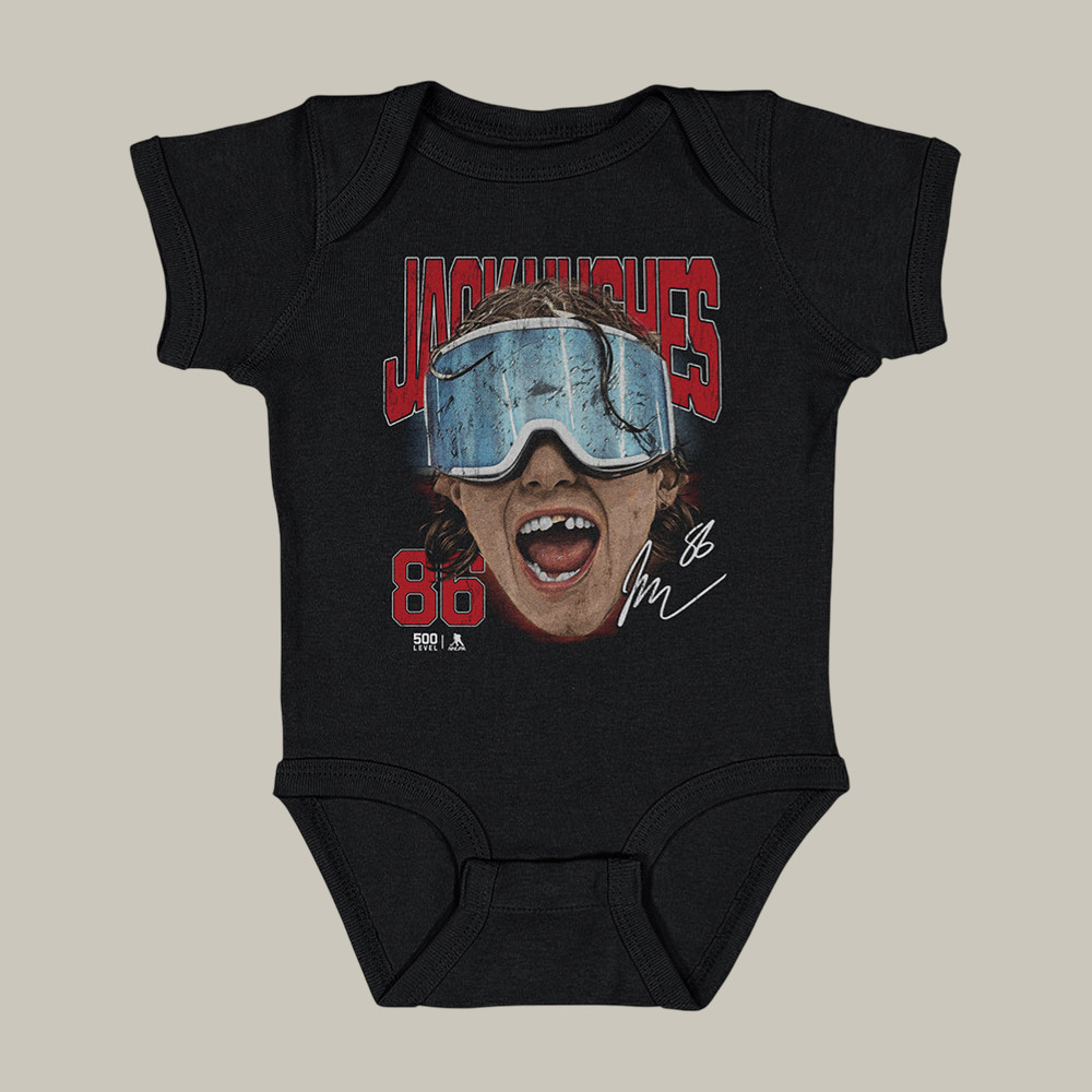Jack Hughes New Jersey Goggles Onesie Team USA Hockey Merch Olympics Jack Hughes Fan Gift