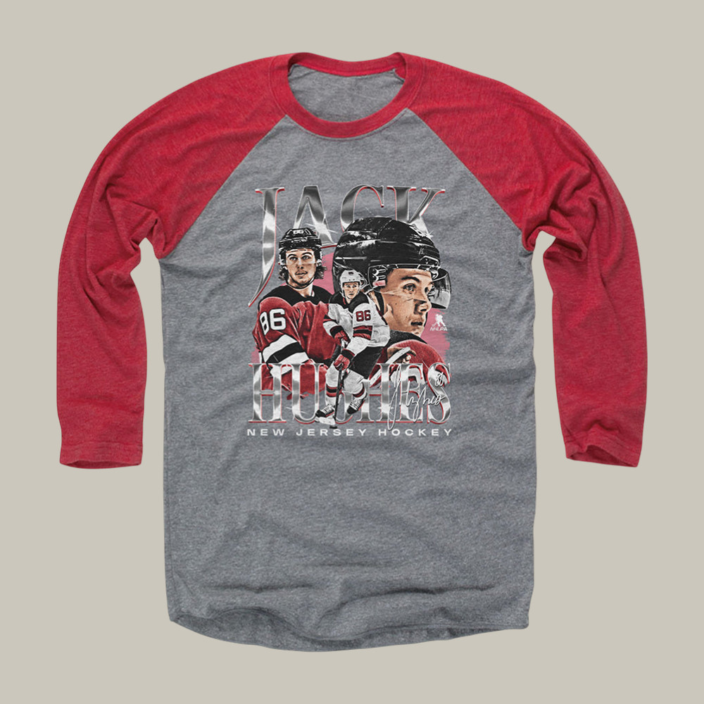 Jack Hughes New Jersey Hockey Long Sleeve Shirt Team USA Hockey Apparel Jack Hughes Fan Gift