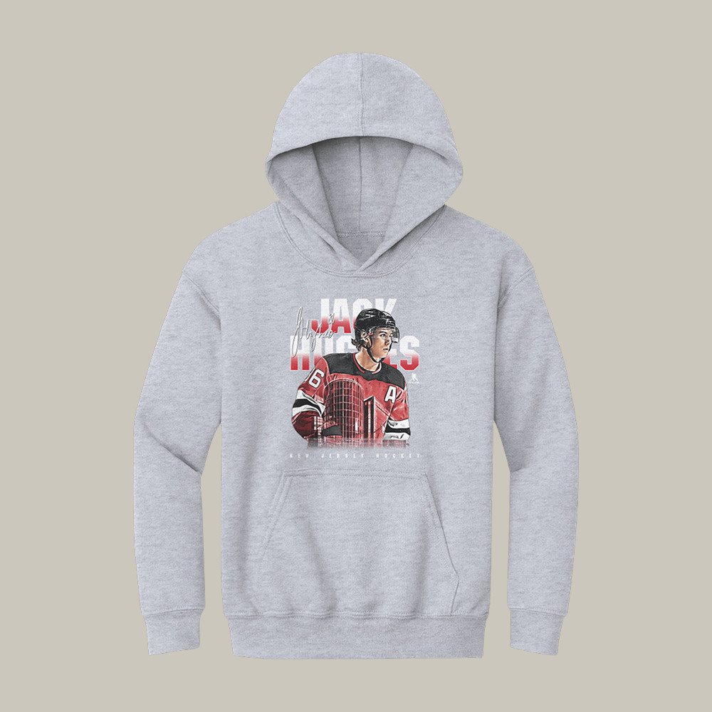 Jack Hughes New Jersey Landmark Hockey Hoodie USA Hockey Gold Medal Hooded Sweatshirt