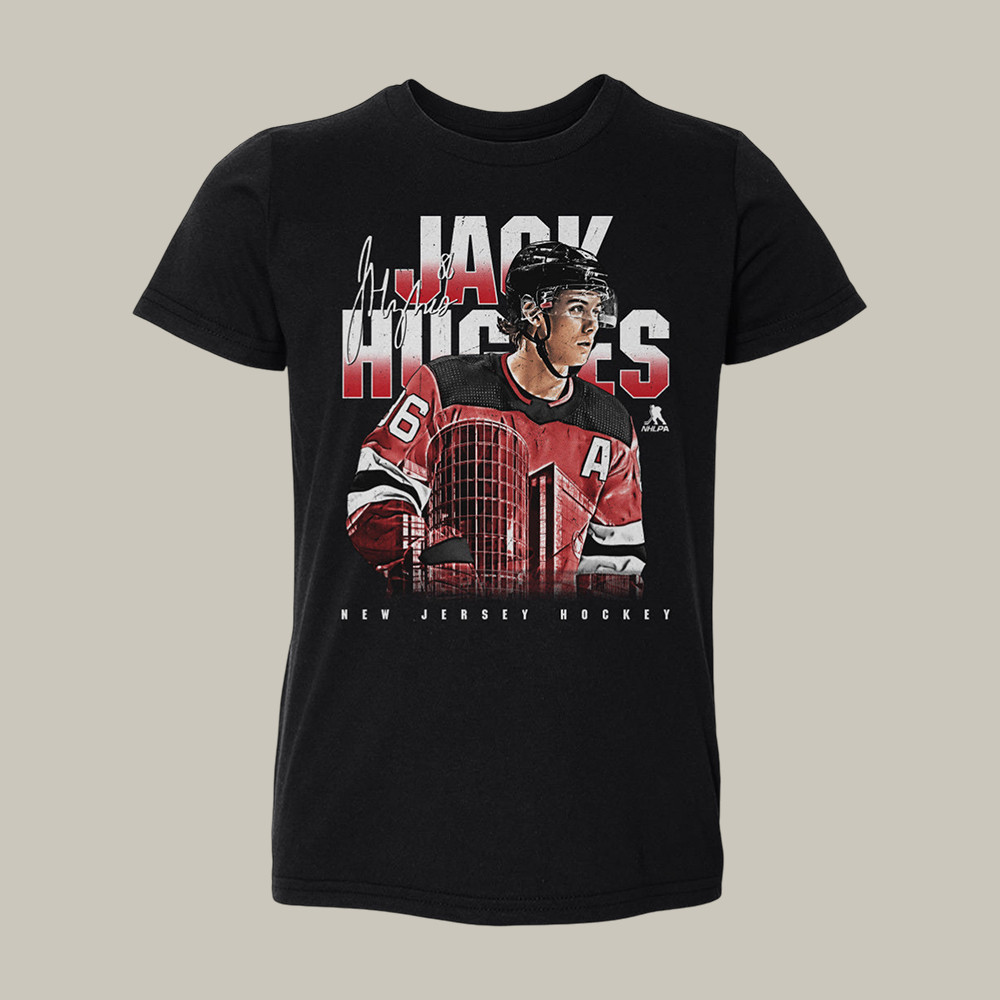 Jack Hughes New Jersey Landmark T-Shirt Team USA Hockey Shirt Jack Hughes Fan Gift