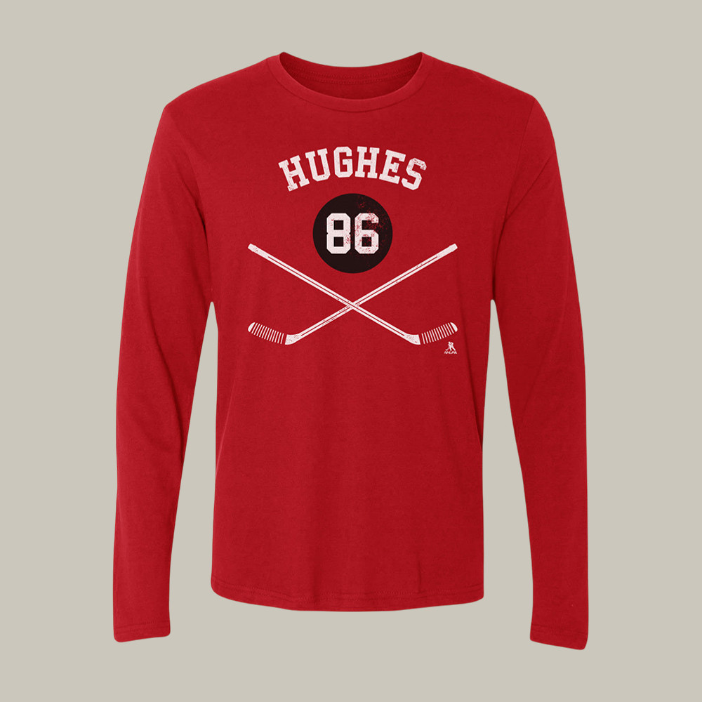 Jack Hughes New Jersey Sticks Long Sleeve Shirt USA Hockey Apparel Present For Jack Hughes Fans