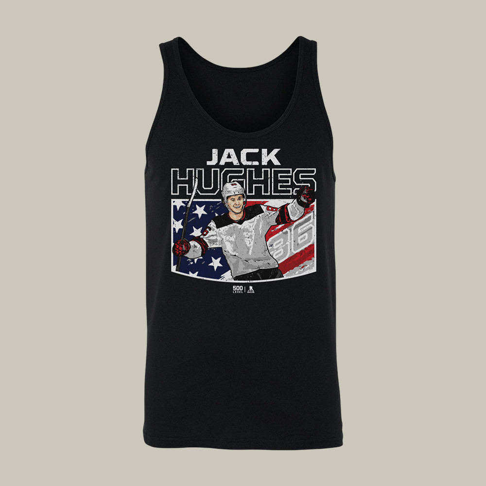 Jack Hughes New Jersey Tank Top USA Hockey Team USA Hockey Clothes Sport Themed Gift