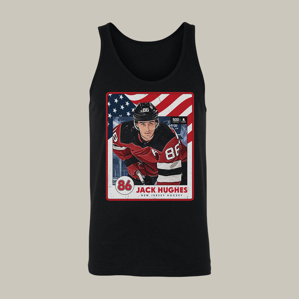 Jack Hughes New Jersey USA Tank Top Team USA Hockey Shirt Cool Gift For Jack Hughes Fan