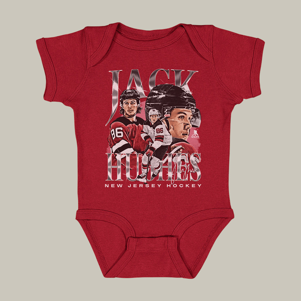 Jack Hughes New Jersey Vintage Onesie Jack Hughes Clothes Gift For Olympic Lover