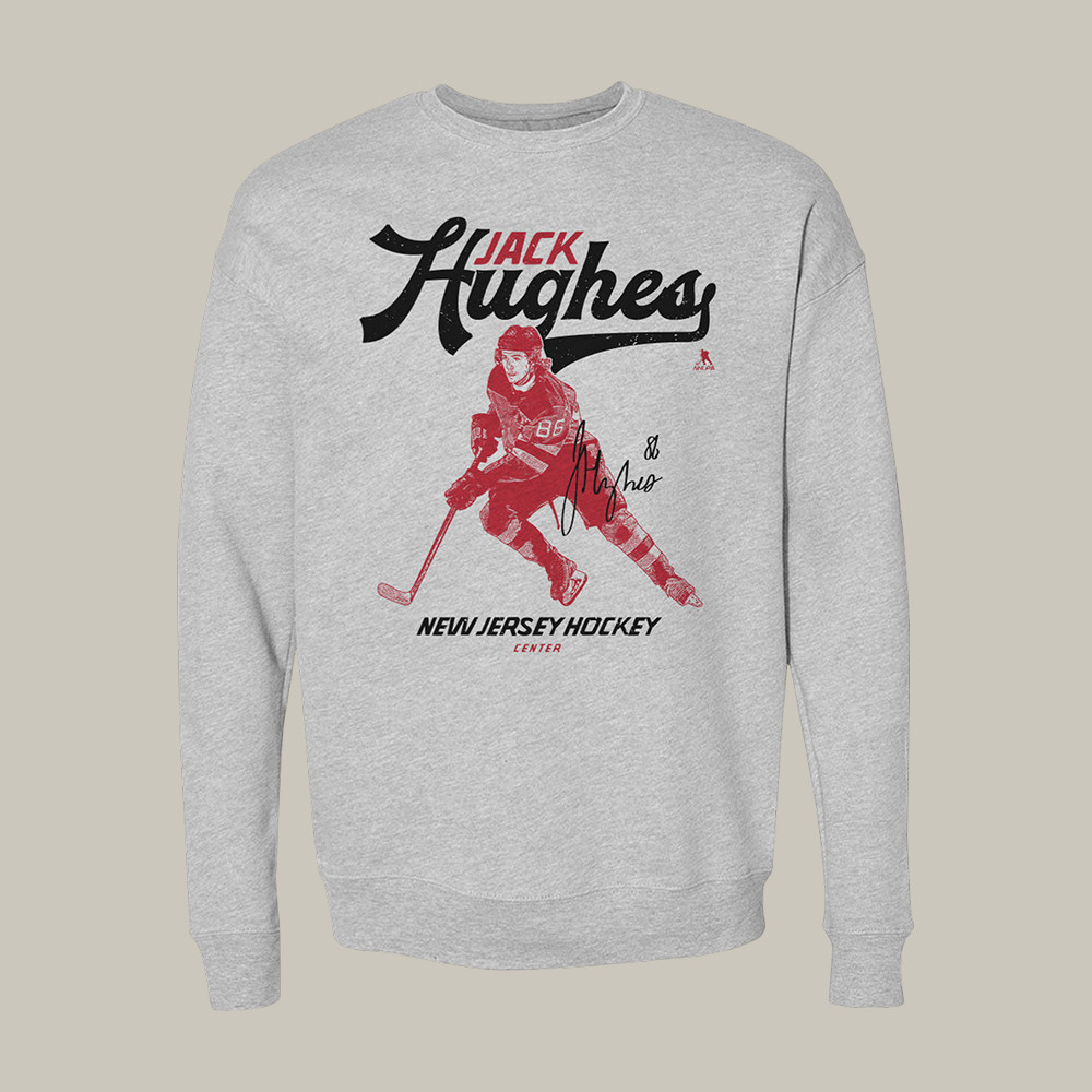 Jack Hughes New Jersey Vintage Sweatshirt Team USA Hockey Merch Olympics