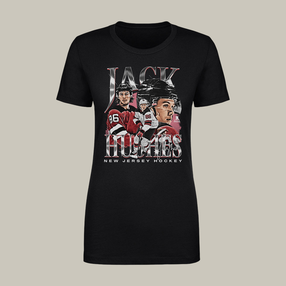 Jack Hughes New Jersey Vintage T-Shirt USA Hockey Gold Medal Clothes Gift Idea For Wife