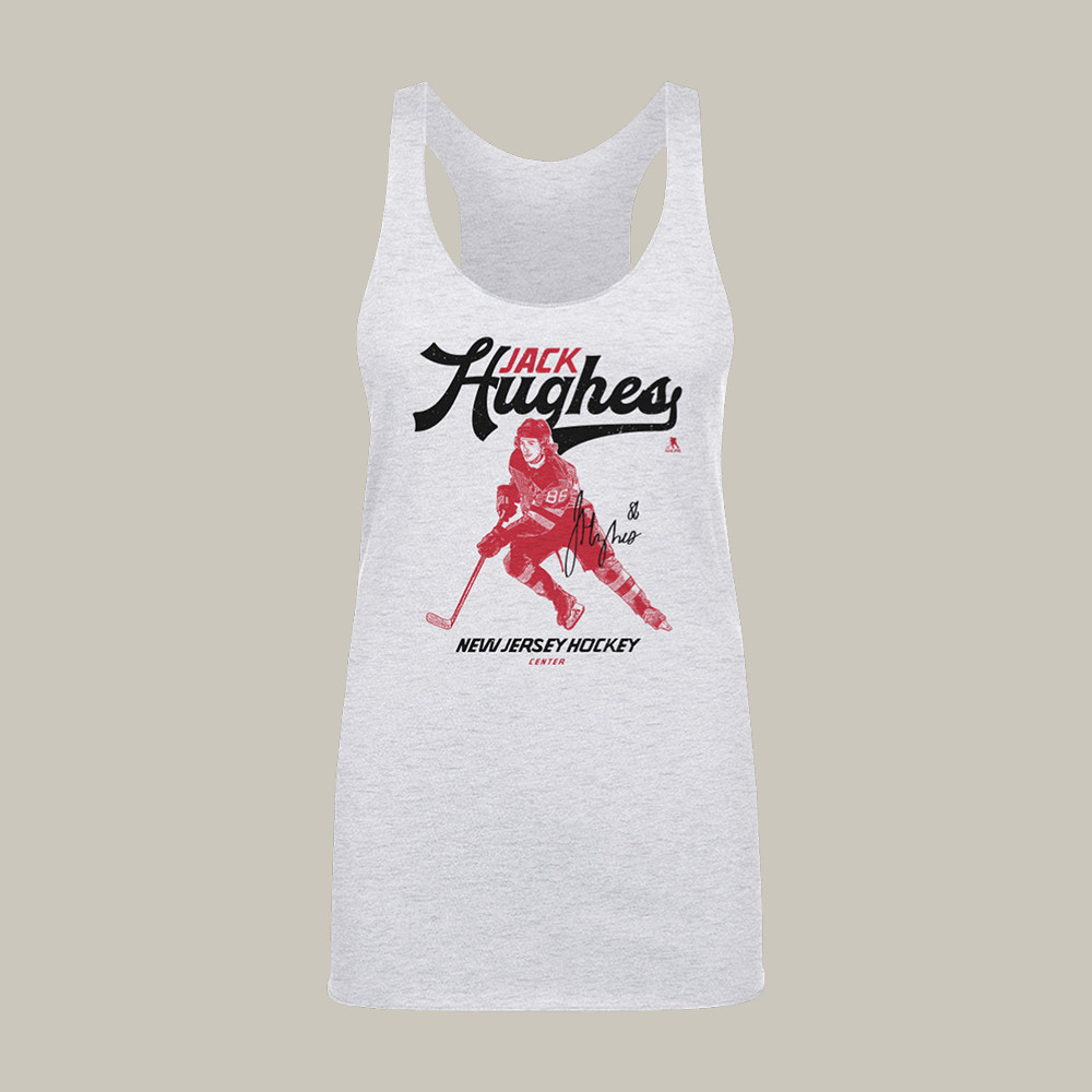 Jack Hughes New Jersey Vintage Tank Top Team USA Hockey Shirt Unique Gift For Jack Hughes Lover