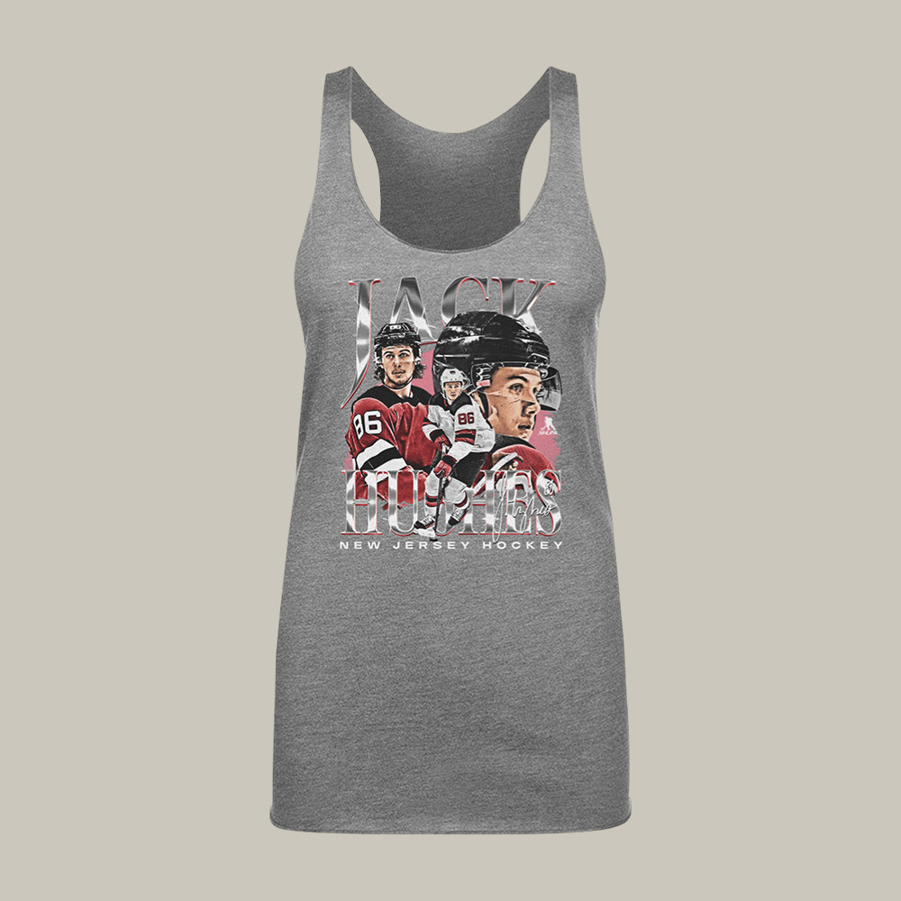 Jack Hughes New Jersey Vintage Tank Top USA Hockey Gold Merch Gift For Wife