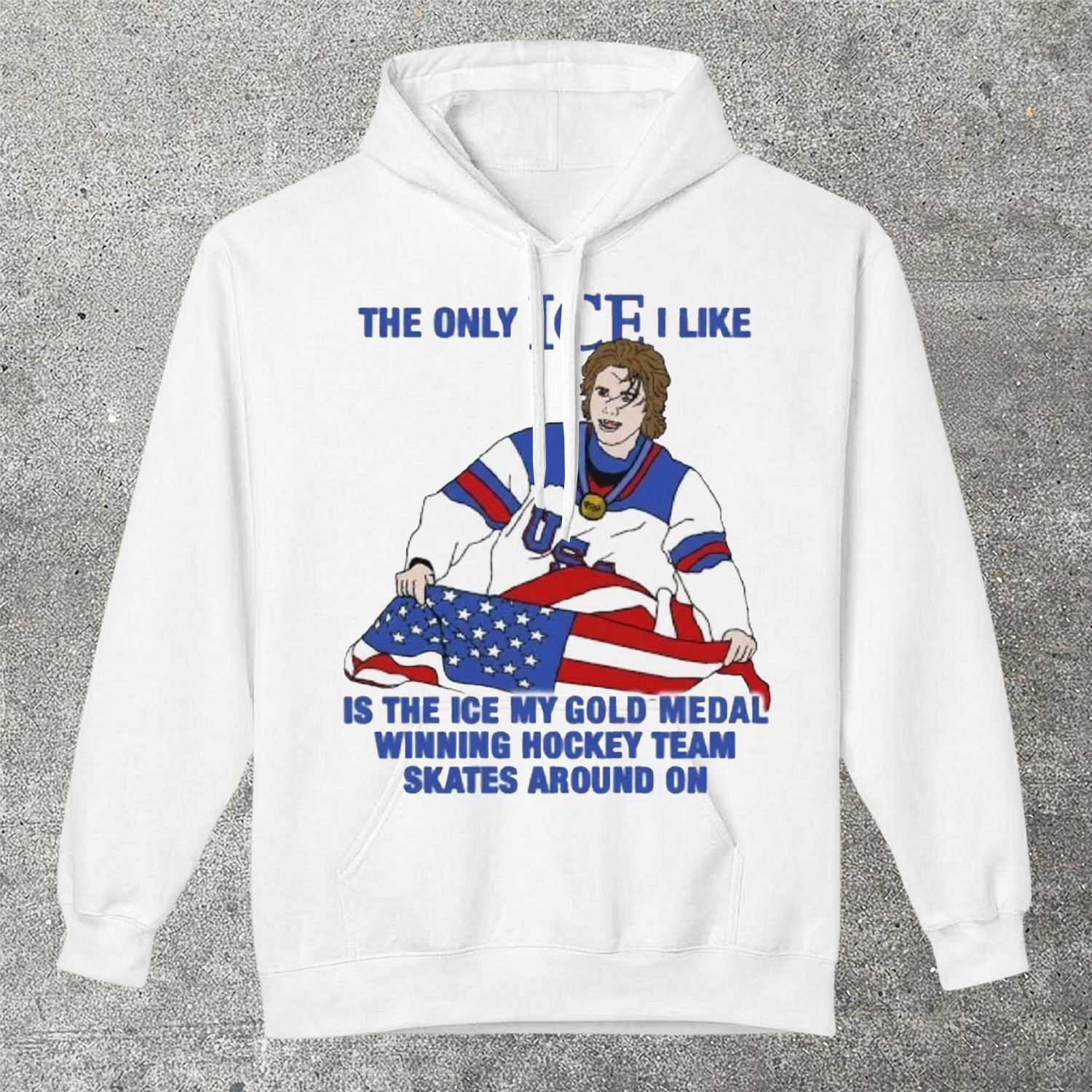 Jack Hughes The Only Ice I Like USA Hockey Gold Medal 2026 Hoodie Best Fan Gift