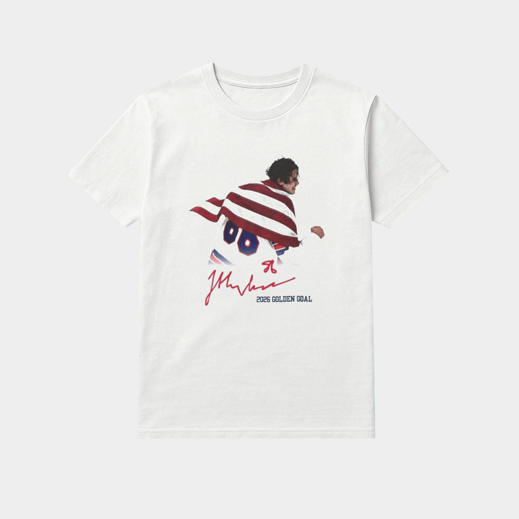 Jack Hughes USA Hockey Golden Goal 2026 Hockey T-Shirt Jack Hughes Shirt Fans Gift Jack Hughes USA Hockey Golden Goal 2026 Hockey T-Shirt Jack Hughes Shirt Fans Gift